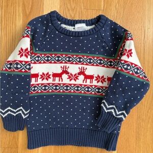 Hanna Andersson Navy and White Knit Sweater